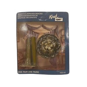 Vintage Cooper Kirsch Scarfholder/Holdbacks One Pair Round‎ #7603-62 Made in USA